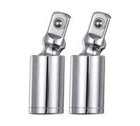 QUARKZMAN 2 Pcs Douille À Cardan Universelle 1/2" Pour CR-V En Acier À Impact Douille Pivotante Universelle Pour Clé Outil, Argent