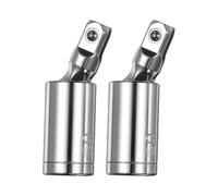 QUARKZMAN 2 Pcs Douille À Cardan Universelle 1/4" Drive CR-V Acier À Choc Douille Pivotante À Cardan Pour Wrench Driver Tool, Silver