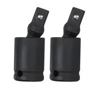 QUARKZMAN 2 Pcs Douille Universelle À Rotule 3/8" Acier CR-MO Douille À Choc Pivotante Pour hoc Outil, Noir