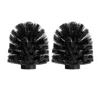 QUARKZMAN 2 Pcs Tête de Rechange pour Brosse de Toilette 12mm, Brosse de Nettoyage en Forme de Boule Ronde pour Toilettes Têtes de Brosse Noires