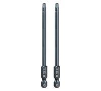 QUARKZMAN 2 Pièce Embout de Tournevis Torx Magnétique, T20 1/4" Hex Tige Longueur 100mm Embout de Vissage Long Hexagonal en Acier S2 avec Trou pour Retirer les Vis de Fixation Outils