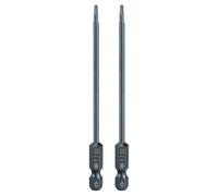 QUARKZMAN 2 Pièce Embout de Tournevis Torx Magnétique, T7 1/4" Hex Tige Longueur 100mm Embout de Vissage Long Hexagonal en Acier S2 avec Trou pour Retirer les Vis de Fixation Outils