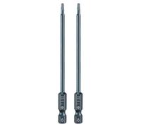 QUARKZMAN 2 Pièce Embout de Tournevis Torx Magnétique, T8 1/4" Hex Tige Longueur 100mm Embout de Vissage Long Hexagonal en Acier S2 avec Trou pour Retirer les Vis de Fixation Outils