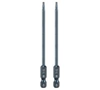 QUARKZMAN 2 Pièce Embout de Tournevis Torx Magnétique, T9 1/4" Hex Tige Longueur 100mm Embout de Vissage Long Hexagonal en Acier S2 avec Trou pour Retirer les Vis de Fixation Outils