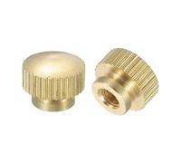 QUARKZMAN 2 Pièces Écrous à Oreilles Cannelées M4 x D10mm x H8mm en Laiton | à Tête Haute avec Trou Borgne à Tête Haute et Boutons Ronds de Fixation pour Pièces d'Imprimante 3D
