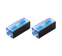 QUARKZMAN 2 Pièces Niveau à Bulle Magnétique Carré Mini Bleu | Outil de mesure et de nivellement horizontal compact pour téléviseur, menuiserie, trépied, cadre photo