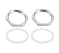 QUARKZMAN 2 pièces Raccord de Tuyauterie Écrou Hexagonal avec Rondelle Acier Inoxydable 304 Écrou Femelle NPT 3/4" pour Plomberie Fixe, Nettoyeur de Châssis et Balayeuse, 1,18" DE