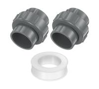 QUARKZMAN 2 Pièces Raccord Union PVC 40mm(1-1/4") Gris