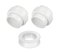 QUARKZMAN 2 Pièces Raccord Union PVC 90mm (3 Pouces) Blanc
