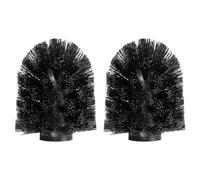 QUARKZMAN 2 Pièces Tête de Rechange pour Brosse de Toilette 15mm, Brosse de Nettoyage en Forme de Boule Ronde pour Toilettes Têtes de Brosses Noires