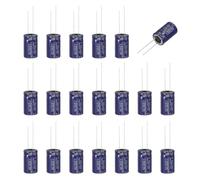 QUARKZMAN 20 Pcs 2.2uF 100V Condensateur Électrolytique Non Polarisé, 13x21mm Condensateurs Améliorés Non Polarisés Pour Tweeter Audio, Crossover Diviseur de Fréquence Amplificateur, Bleu