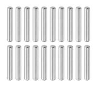 QUARKZMAN 20 Pcs 4 mm x 25 mm Goujons Cylindriques Ton Argenté | Chevilles Support D'Étagère, 316L Acier Inoxydable, Tige Fixation Éléments Métalliques, Goujons Cylindriques