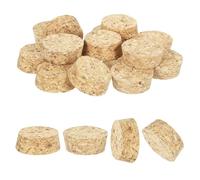 QUARKZMAN 20 Pcs Bouchons en Liège pour Bouteilles, Bouchons Tronconiques en Bois Souple Naturel 1.3x1.16x0.49 Pouce pour Bar Restaurant DIY Artisanat