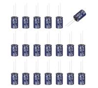 QUARKZMAN 20 Pcs Condensateur Non Polarise 100uF 100V, 13x21mm Condensateurs Ameliores Non Polarises Pour Audio Tweeter Haut-Parleur Crossover Diviseur De Frequence Amplificateur, Bleu