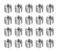 QUARKZMAN 20 Pcs Insert de Réparation de Filetage, M6 x 1 Mâle Vers M8 x 1.25 Femelle Filetage 8mm Longueur Écrous à Visser en Acier Inoxydable 303 pour Conversion Outil Équipements