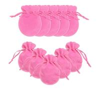 QUARKZMAN 20 Pcs Petits Sachets À Cordon En Velours, 9 x 12cm Poches En Flanelle En Forme De Calebasse À Cordon Pour Bijoux, Sachets En Velours Pour Cadeaux De Mariage Anniversaire Fête,