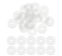 QUARKZMAN 20 Pcs Rondelles Plates En Silicone Pour Tuyau D'eau Blanc | M3 3mm ID 9mm OD 1mm Épaisseur, Grommets Joint En Plastique Fixation D'étanchéité Espaceur Anneau De Joint