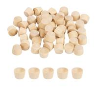 QUARKZMAN 200 Pcs Cheville en Bois, 11/32" Tête Plate Cheville en Bois pour Trou De Vis Cache-Vis en Bois pour Meubles Armoires Projets DIY Kit Assortiment