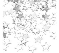 QUARKZMAN 200Pcs Confettis Étoiles, Décoration De Table Confettis Pour Fête Mariage Festival Décorations,0.24x0.24Pouce,Argenté