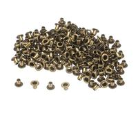 QUARKZMAN 200pcs Œillets en Métal Œillets de 2mm ID, Œillets en Fer Trou Minuscule pour Chaussures Vêtements Ceinture Sac Bricolage Projet Cuir DIY Accessoires, Bronze