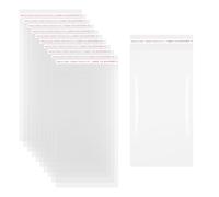 QUARKZMAN 200pcs Sachets Autoadhésifs Autocollants, 8x15cm Sachets Transparents Réutilisables Pour Emballage De Biscuits Boulangerie Vêtements