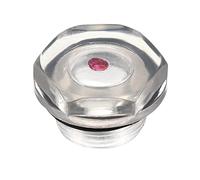 QUARKZMAN 20mm Mâle Fileté Air Compresseur Huile Niveau Verre Raccords | 1 Pièce, Transparent Plastique, Huile Voyant Verre avec Joint torique pour Huile Lubrifié Compresseurs