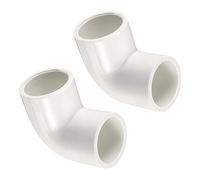 QUARKZMAN 20mm Slip PVC Tuyau Connecteurs x 2 PCS 90 Degré Coude Couplage Tuyau Raccords pour Bâtiment Irrigation Plomberie Installation, [Blanc]