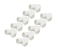 QUARKZMAN 20mm Slip T PVC Tuyau Raccords x 10 PCS Forme T 3 Voies Couplage Tuyau Connecteurs pour Bâtiment Irrigation Plomberie Installation, [Blanc]