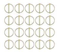 QUARKZMAN 20Pcs 0.2" x 1.61" Goupilles Pour Tracteur En Acier Au Carbone Kit Assortiment Avec Anneau Pour Remorques, Farm Tractors, Trucks, Tondeuses À Gazon, Couleur Zinc