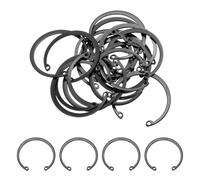 QUARKZMAN 20Pcs 1-25/32" (45mm) Anneau De Retenue Interne Circlip, 65 Mn Acier À Ressort Anneaux Circlip Internes C-Clips Pour Arbres Canelés Goujons, Noir