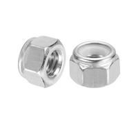 QUARKZMAN 20Pcs 5/16"-18 Ecrous Hexagonaux Auto-Serrants Argenté & Blanc | Avec Insert Nylon, 316 Acier Inoxydable, Ecrou Autobloquant Avec Insert Nylon Pour Fixations Et Construction