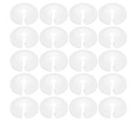 QUARKZMAN 20pcs Cache De Tuyau A Bride Decoration 0.39" A 0.98" (10-25mm) Collier Plastique A Clip Pour Mur Couverture De Trou Sous Lavabo Collier De Radiateur Pour Salle De Bain, Blanc