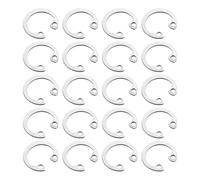QUARKZMAN 20Pcs Circlips À Ressort Interne 14mm Et Goujons Ton Argenté