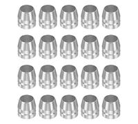 QUARKZMAN 20pcs Coin En Fer À Manche Ronde 20mm Coin Métallique De Sécurité Brillant Pour Hache Marteau À Griffe Massue, Argent