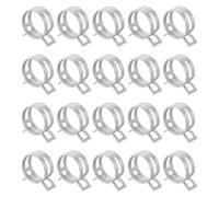 QUARKZMAN 20pcs Collier A Ressort Type Bande 27mm Argent | Carburant Clip A Ressort Pour Tuyau Silicone Vide Pression Attache
