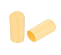 QUARKZMAN 20pcs Embouts en Caoutchouc, 10 mm ID Vis Filetage Protecteur en PVC Embouts de Protection Flexible pour Tube Métallique, Câbles, Fils, Tige, Écrou et Cache Boulon, Beige