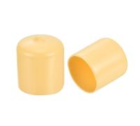 QUARKZMAN 20pcs Embouts en Caoutchouc, 30 mm ID Vis Filetage Protecteur en PVC Embouts de Protection Flexible pour Tube Métallique, Câbles, Fils, Tige, Écrou et Cache Boulon, Beige