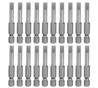 QUARKZMAN 20pcs Embouts Tournevis À Fente SL5 5.5mm Pointe Plate Acier S2 | Pour Tournevis/Perceuse Embout Industriel Pour Visseuse, 1/4" Tige Hexagonale, 50mm (2"), Long Magnétique