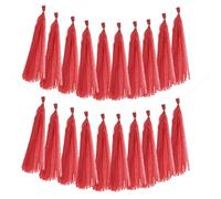 QUARKZMAN 20Pcs Guirlande De Franges Bannière En Papier De Soie Pour Streamers Décorations De Fête, ornementation De Saint-Valentin Anniversaire Pour Femmes (Rouge, 14.6Inch)