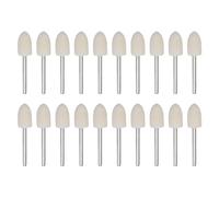 QUARKZMAN 20pcs Laine Feutre Monté Mandrin 10mm Tête 1 8 pouce Tige Conique | Pointes, Polissage Mèches Feutres Feutre Polissage Buffage Roue pour Rotatif Outil
