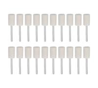 QUARKZMAN 20pcs Laine Feutre Monté Mandrin Pointes 10mm Tête 1/8 pouce Tige Cylindre Polissage Mèches Feutre/Feutre Polissage Buffage Roue pour Rotatif Outil
