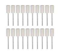 QUARKZMAN 20pcs Laine Feutre Monté Mandrin Pointes 8mm Tête 1/10 pouce Tige Cylindre Polissage Mèches Bavures Feutre Polissage Buffage Roue pour Rotatif Outil