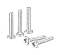 QUARKZMAN 20Pcs M1-0.25 x 6mm Vis À Tête Plate Ronde Vis Machine Fixation | Pour Connexion De Meubles, 304 Acier Inoxydable, Phillips Entraînement