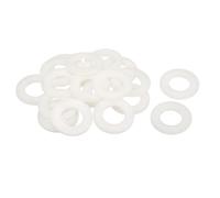 QUARKZMAN 20Pcs M22 Rondelles Plates en Nylon 22mm ID 42mm OD 3mm Épaisseur Rondelle Lisse Joints en Plastique Attache d'Étanchéité Entretoise Bague, Blanc