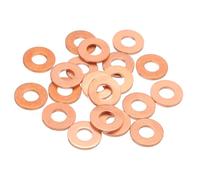 QUARKZMAN 20Pcs Rondelles Plates Cuivre M8 8x18x2mm Rondelle Plate Cuivre | Amelioree, Joint D'Etancheite Metrique Ecrasable Pour Fixations Hydrauliques Vis Boulon Ecrou Reparation