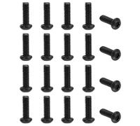 QUARKZMAN 20pcs Vis De Poche À Tête Torx T6 Filetage 2-56UCN Longueur De Filet 7.2mm Fixations De Couteau Pliant Pivots En Acier Inoxydable À Axe Noir Vis Pour Fixation De Lame, Noir