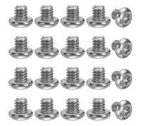 QUARKZMAN 20Pcs Vis De Poche Tête Torx T6 2-56UCN Longueur De Filetage 2.3mm Fixations Pour Couteau Pliant Pivots En Acier Inoxydable Électrodéposé Vis Pour Fixation De Lame, Blanc