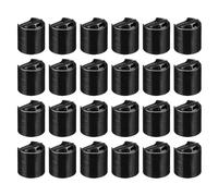 QUARKZMAN 24/410 PP Plastique Disques Haut Bouchons Presse Bouchon, 48pcs Durable Remplacement Bouchons pour Vide Bouteille Lotion Shampoing Récipient, Noir