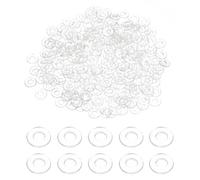 QUARKZMAN 240 Pcs M1.2 Rondelles Plates PVC 1.2mm ID 2.5mm OD 0.3mm Épaisseur Rondelles Lisses Grommets Joint Plastique Attache Joint D'étanchéité Espaceur Anneau Rondelles, Transparent