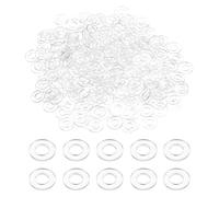 QUARKZMAN 240 Pcs Rondelles Plates PVC M5 5mm DI 8mm 1mm Épaisseur Rondelles Plaines Oeillets Joints Plastique Fixation Joint D'étanchéité Espaceur Anneau Joint Rondelles, Transparent